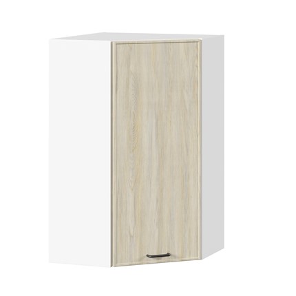 Угловой кухонный шкаф высокий Индиго ЛД 298.620.000.033, Белый/Дуб Мадейра топаз в Тюмени - изображение