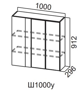 Шкаф навесной угловой Модерн New, Ш1000у/912, МДФ в Ишиме