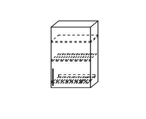 Шкаф на кухню Мыло, настенный однодверный с сушкой 918*500*320, ШС 500/918 в Тюмени - предосмотр