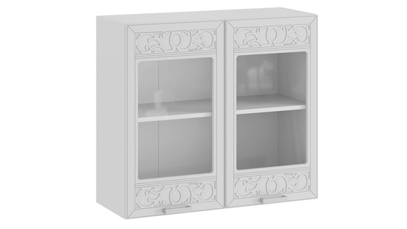 Кухонный шкаф Долорес 1В8С (Белый/Сноу) в Тюмени - изображение