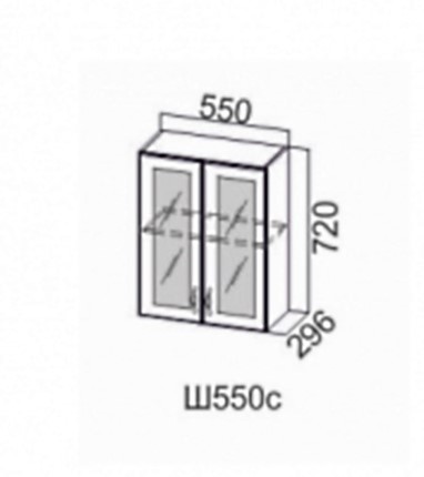Настенный шкаф Модерн ш550c/720 в Тюмени - изображение