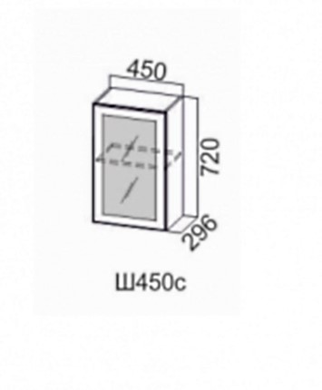 Шкаф навесной Модерн ш450с/720 в Тюмени - изображение