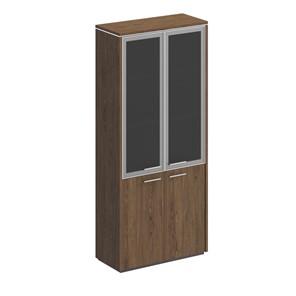 Шкаф для документов Velar, дуб табачный, со стеклянными дверьми (94х41х212) ВЛ 343 в Тюмени - предосмотр