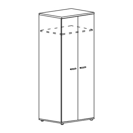 Шкаф для одежды глубокий Albero (78х59х193) в Заводоуковске - изображение