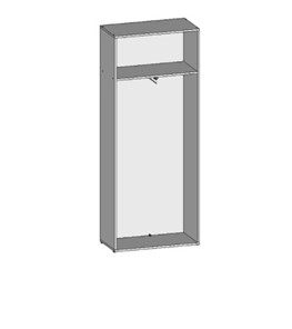 Шкаф для одежды НШ-5г, Серый в Тюмени - предосмотр 1