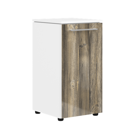 Низкий шкаф колонна MORRIS Дуб Базель/белый MLC 42.1 (429х423х821) в Заводоуковске - изображение