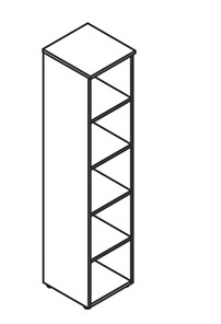 Высокий шкаф колонна MORRIS Дуб Базель/Венге Магия MHC 42 (429х423х1956) в Тюмени - предосмотр 1