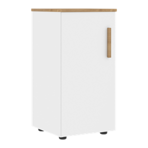 Шкаф колонна низкий с глухой левой дверью FORTA Белый-Дуб Гамильтон FLC 40.1 (L) (399х404х801) в Тюмени - предосмотр