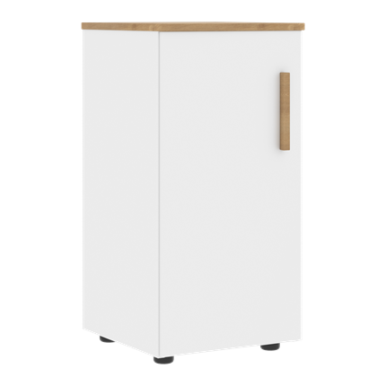 Шкаф колонна низкий с глухой левой дверью FORTA Белый-Дуб Гамильтон FLC 40.1 (L) (399х404х801) в Заводоуковске - изображение