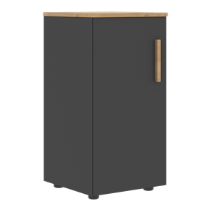 Шкаф колонна низкий с глухой левой дверью FORTA Графит-Дуб Гамильтон  FLC 40.1 (L) (399х404х801) в Тюмени