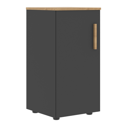 Шкаф колонна низкий с глухой левой дверью FORTA Графит-Дуб Гамильтон  FLC 40.1 (L) (399х404х801) в Заводоуковске - изображение