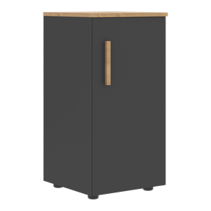 Низкий шкаф колонна с глухой дверью правой FORTA Графит-Дуб Гамильтон  FLC 40.1 (R) (399х404х801) в Заводоуковске - предосмотр