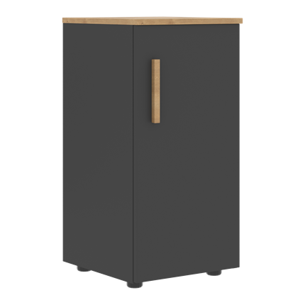 Низкий шкаф колонна с глухой дверью правой FORTA Графит-Дуб Гамильтон  FLC 40.1 (R) (399х404х801) в Тюмени - изображение