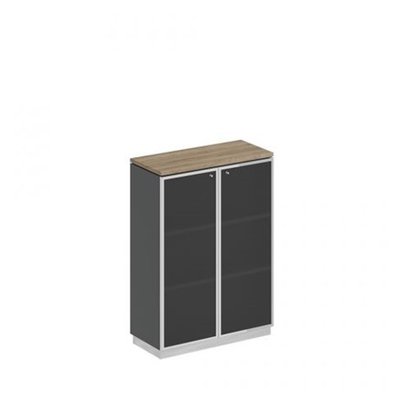 Шкаф для документов средний стекло в рамке Speech Cube (90x40x124.6) СИ 319 ДС АР ХР в Тюмени - изображение