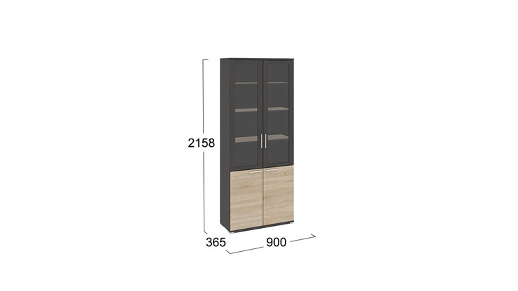 Шкаф с 4-мя дверями Успех-2 ПМ-184.17 (Венге Цаво, Дуб Сонома) в Заводоуковске - изображение 1