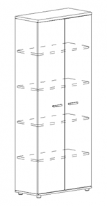 Шкаф для документов закрытый А4, (78x36.4x193) белый премиум А4 9372 БП в Тюмени