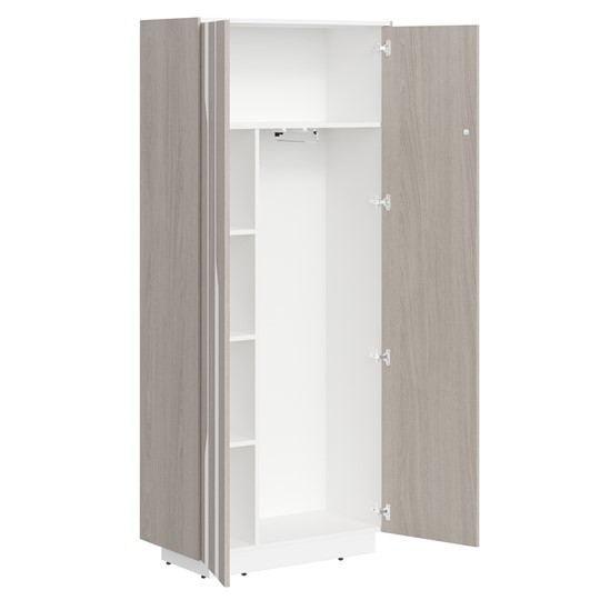 Шкаф для одежды LINE Дуб-серый-белый СФ-574401 (900х430х2100) в Заводоуковске - изображение 1