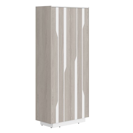Шкаф для одежды LINE Дуб-серый-белый СФ-574401 (900х430х2100) в Тюмени - изображение