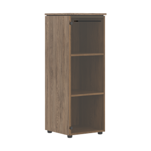 Средний шкаф колонна с глухой стеклянной дверью MORRIS TREND Антрацит/Кария Пальмира MMC 42.1 (429х423х821) в Заводоуковске - предосмотр