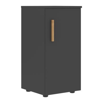 Низкий шкаф колонна с правой дверью FORTA Черный Графит FLC 40.1 (R) (399х404х801) в Заводоуковске - изображение
