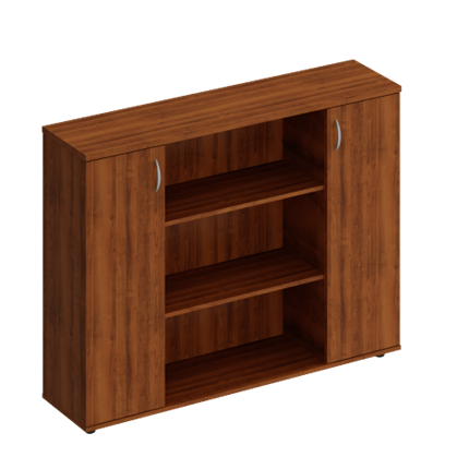 Шкаф комбинированный средний Комфорт, французский орех (154x38x115.6) К.529 в Заводоуковске - изображение