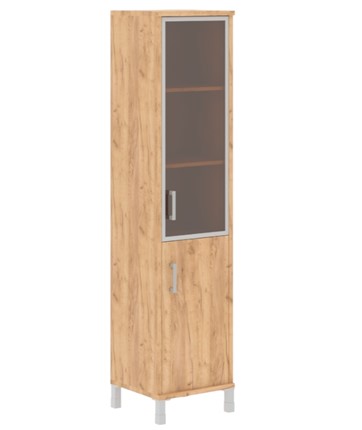Шкаф офисный Born В 431.4 R правый колонка комбинированная 475х450х2054 мм, Дуб Бофорд в Заводоуковске - изображение
