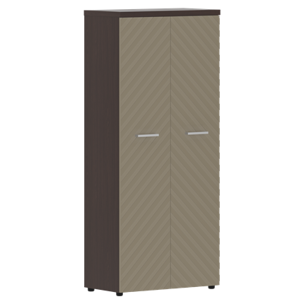 Шкаф с дверцами TORR LUX TLHC 85.1 с глухими дверьми и топом 854х452х1958 Венге Магия/ Капучино в Тюмени - изображение