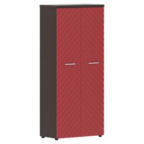 Офисный шкаф TORR LUX TLHC 85.1 с глухими дверьми и топом 854х452х1958 Венге Магия/ Красный в Тюмени - предосмотр