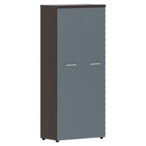 Офисный шкаф TORR LUX TLHC 85.1 с глухими дверьми и топом 854х452х1958 Венге Магия/ Серо-голубой в Тюмени