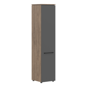 Шкаф с высокий  глухой дверью MORRIS TREND Антрацит/Кария Пальмира MHC 42.1 (429х423х1956) в Заводоуковске - предосмотр