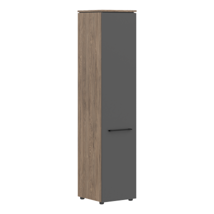 Шкаф с высокий  глухой дверью MORRIS TREND Антрацит/Кария Пальмира MHC 42.1 (429х423х1956) в Заводоуковске - изображение