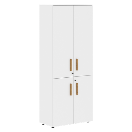 Шкаф с глухими средними и малыми дверьми FORTA Белый FHC 80.3(Z) (798х404х1965) в Заводоуковске - изображение