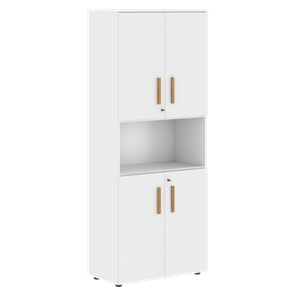 Шкаф с глухими малыми дверьми FORTA Белый FHC 80.4(Z) (798х404х1965) в Тюмени