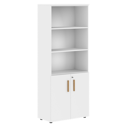 Широкий шкаф высокий FORTA Белый FHC 80.5(Z)  (798х404х1965) в Тюмени - изображение