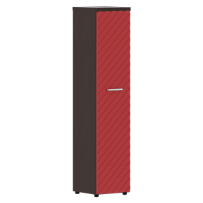 Шкаф-стеллаж TORR LUX TLHC 42.1 колонка с глухой дверью и топом 435х452х1958 Венге/ Красный в Тюмени
