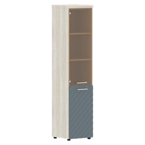 Шкаф-стеллаж TORR LUX TLHC 42.2 L колонка комбинированная с топом 435х452х1958 Сосна Эдмонт/ Серо-голубой в Тюмени