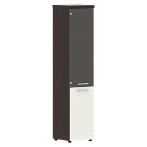Шкаф-стеллаж TORR LUX TLHC 42.2 L колонка комбинированная с топом 435х452х1958 Венге/ Латте в Тюмени