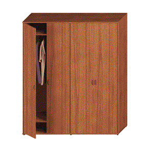 Шкаф высокий офисный Престиж, одежда/закрытый, темный орех, 175x46x203, Исп.59 в Тюмени