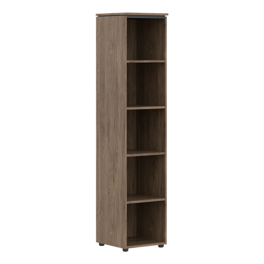 Шкаф колонка с глухой средней дверью MORRIS TREND Антрацит/Кария Пальмира MHC 42.6 (429х423х1956) в Тюмени - изображение 1