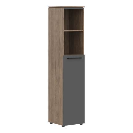 Шкаф колонка с глухой средней дверью MORRIS TREND Антрацит/Кария Пальмира MHC 42.6 (429х423х1956) в Тюмени - изображение