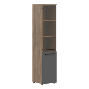 Шкаф высокий комбинированный MORRIS TREND Антрацит/Кария Пальмира MHC  42.2 (429х423х1956) в Ишиме