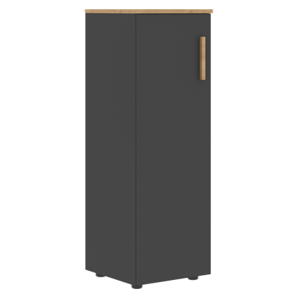 Средний шкаф колонна с левой дверью  FORTA Графит-Дуб Гамильтон   FMC 40.1 (L) (399х404х801) в Заводоуковске - изображение