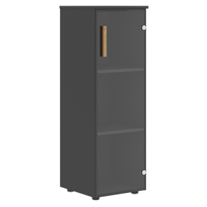 Средний шкаф колонна со стеклянной правой дверью FORTA Черный ГрафитFMC 40.2 (R) (399х404х801) в Тюмени