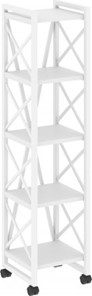 Стеллаж мобильный Loft VR.L-MST.K-5.4, Белый/Белый металл в Тюмени