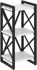 Стеллаж на регулируемой опоре Loft VR.L-MST.O-3.4, Белый/Черный металл в Тюмени