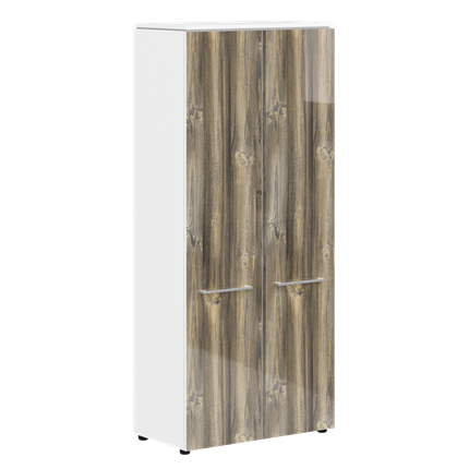 Высокий шкаф MORRIS  Дуб Базель/Белый MHC 85.1 854х423х1956 в Заводоуковске - изображение