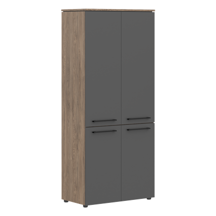 Шкаф с глухими дверьми MORRIS TREND Антрацит/Кария Пальмира MHC 85.3 (854х423х1956) в Заводоуковске - изображение