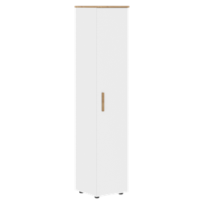 Шкаф колонна высокий с глухой дверью FORTA Белый-Дуб Гамильтон  FHC 40.1 (L/R) (399х404х1965) в Тюмени - предосмотр
