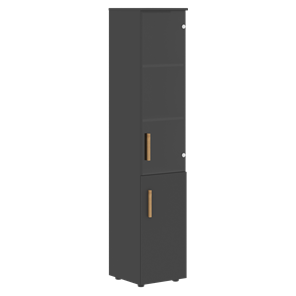 Высокий шкаф с глухой дверью колонна FORTA Черный Графит  FHC 40.2 (L/R) (399х404х1965) в Тюмени