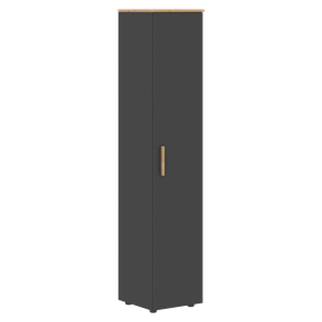 Высокий шкаф колонна с глухой дверью FORTA Графит-Дуб Гамильтон   FHC 40.1 (L/R) (399х404х1965) в Тюмени